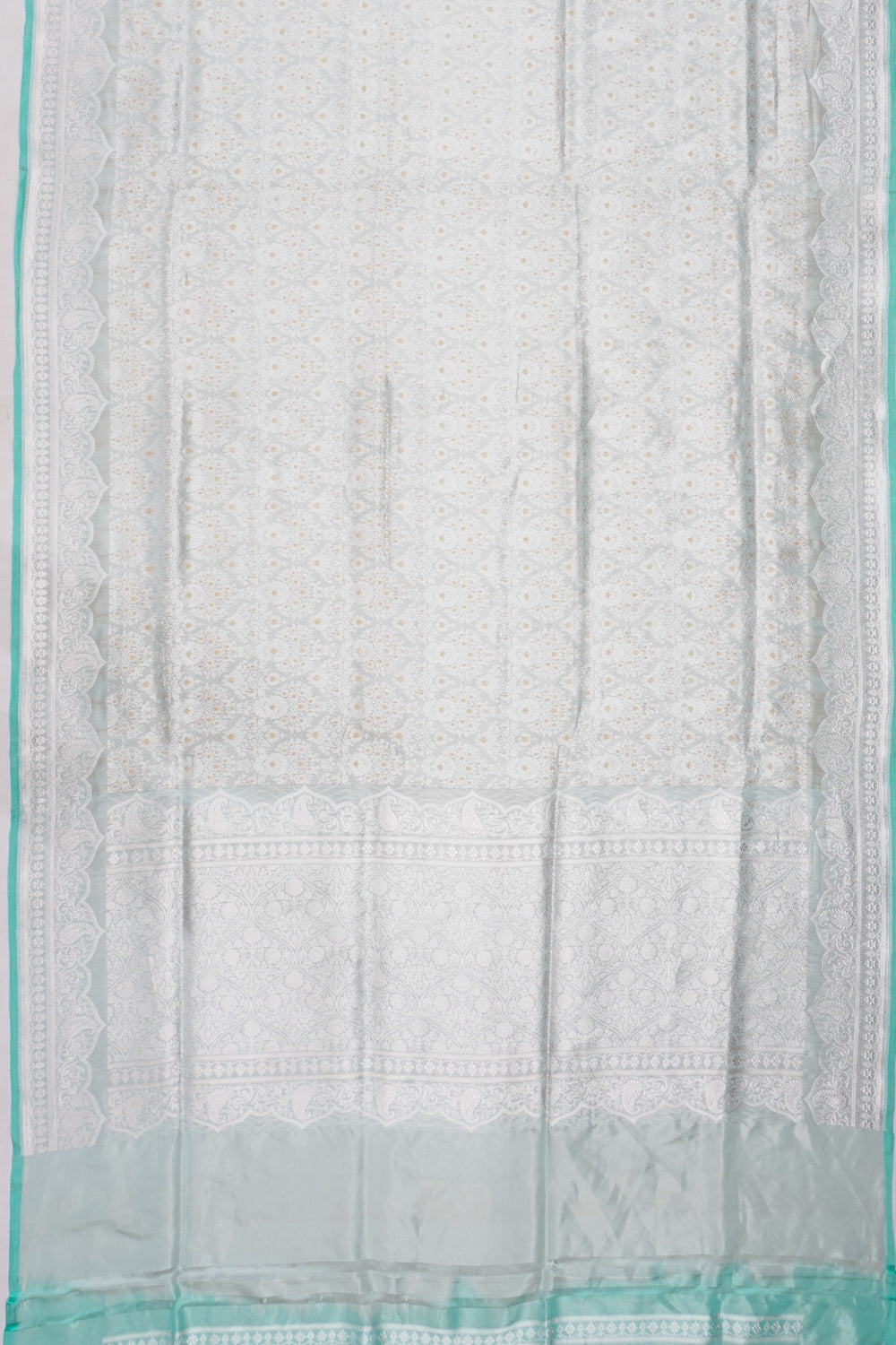 Banarasi Silk Brocade Sky Blue Saree