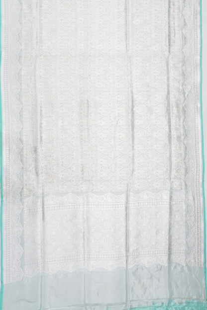 Banarasi Silk Brocade Sky Blue Saree
