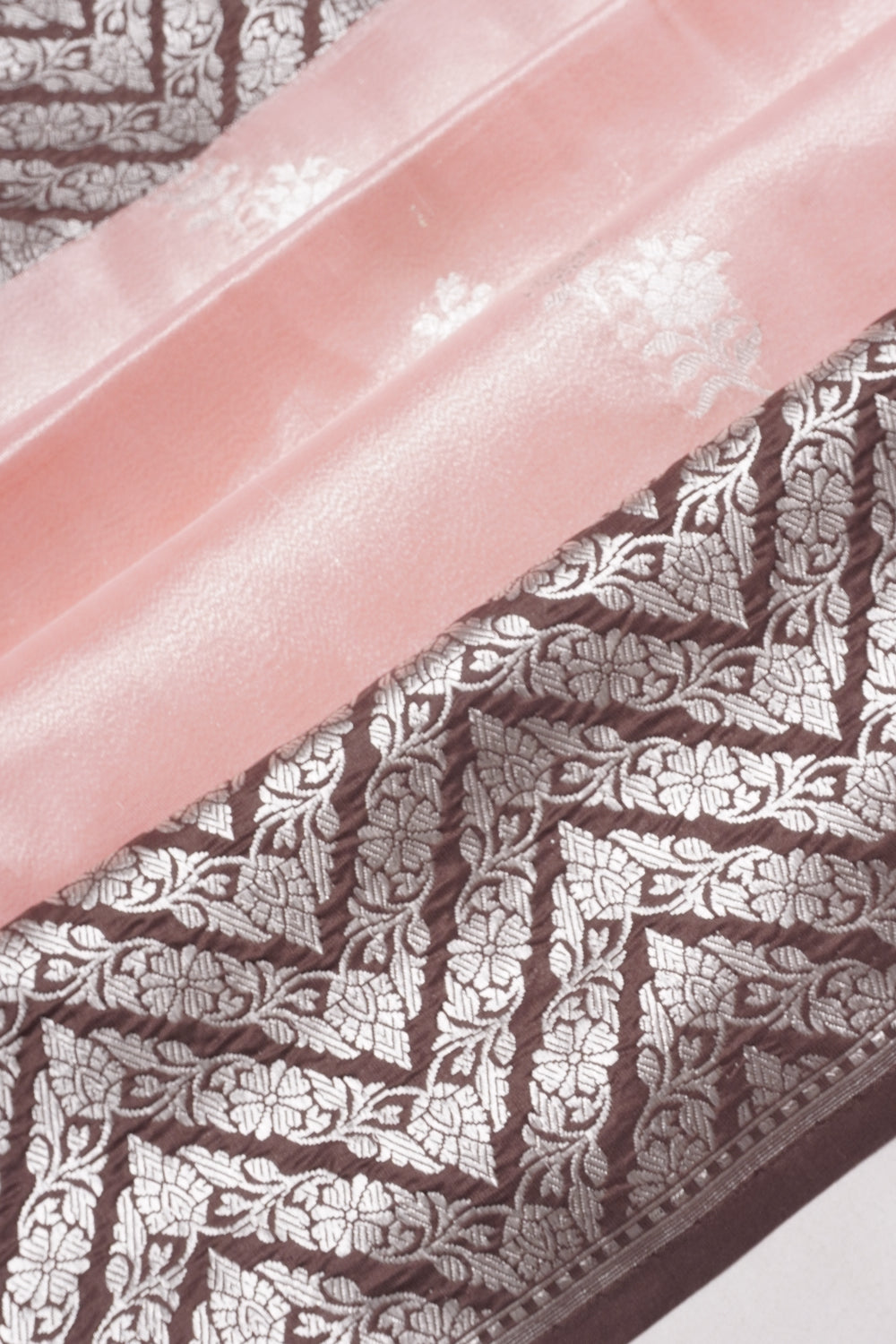 Banarasi Silk Tissue Butta Baby Pink Saree