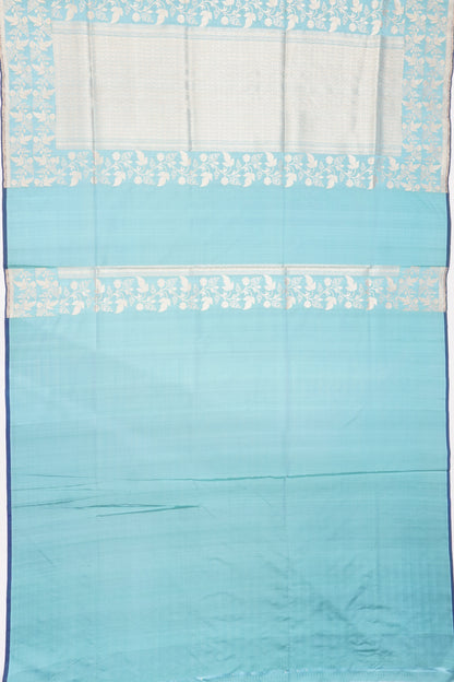 Banarasi Silk Butta Pastel Blue Saree