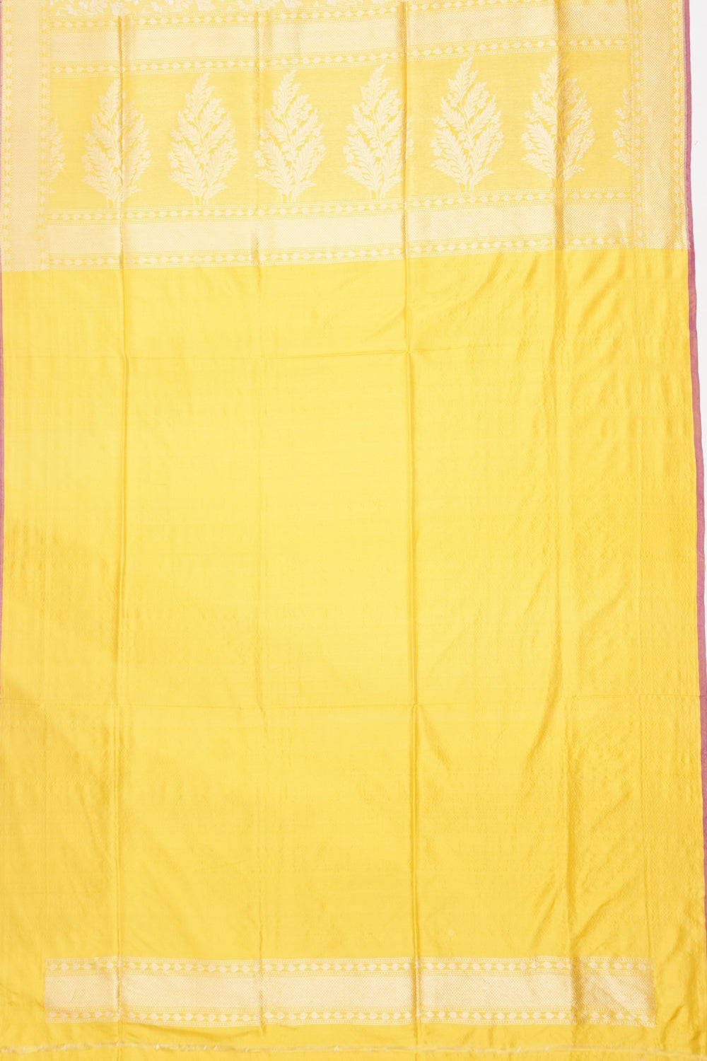 Banarasi Silk Brocade Yellow Saree