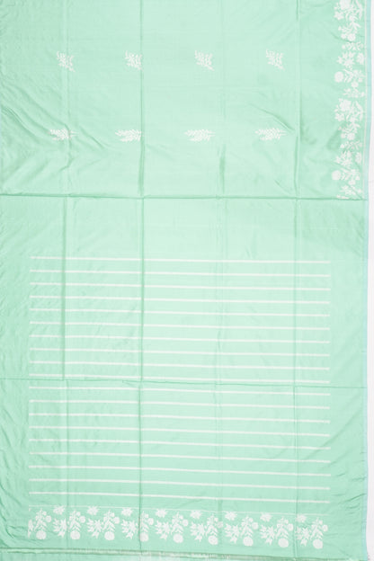 Banarasi Silk Butta Pastel Green Saree
