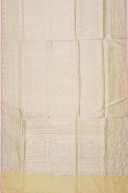 Banarasi Silk Brocade Yellow Saree