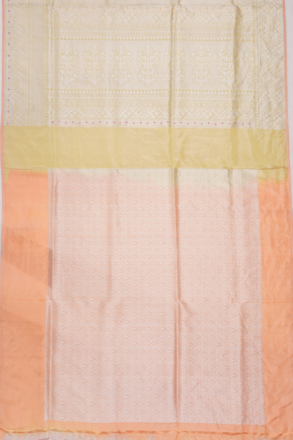 Banarasi Silk Brocade Yellow Saree