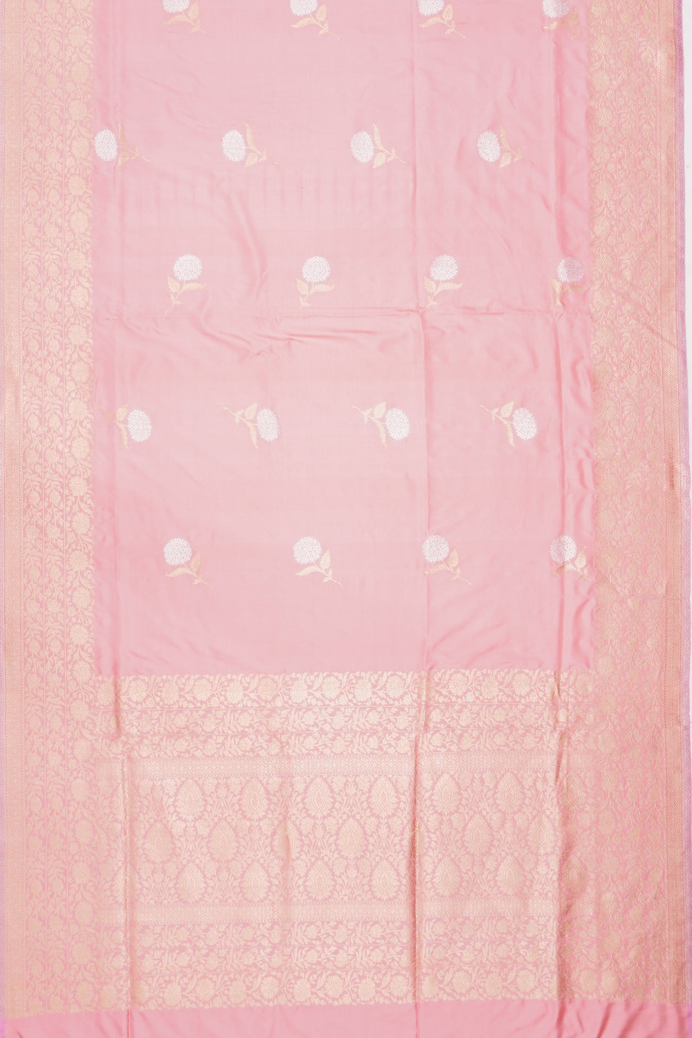Banarasi Silk Butta Baby Pink Saree