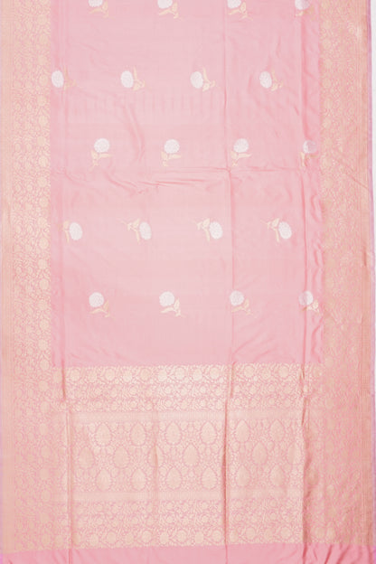 Banarasi Silk Butta Baby Pink Saree