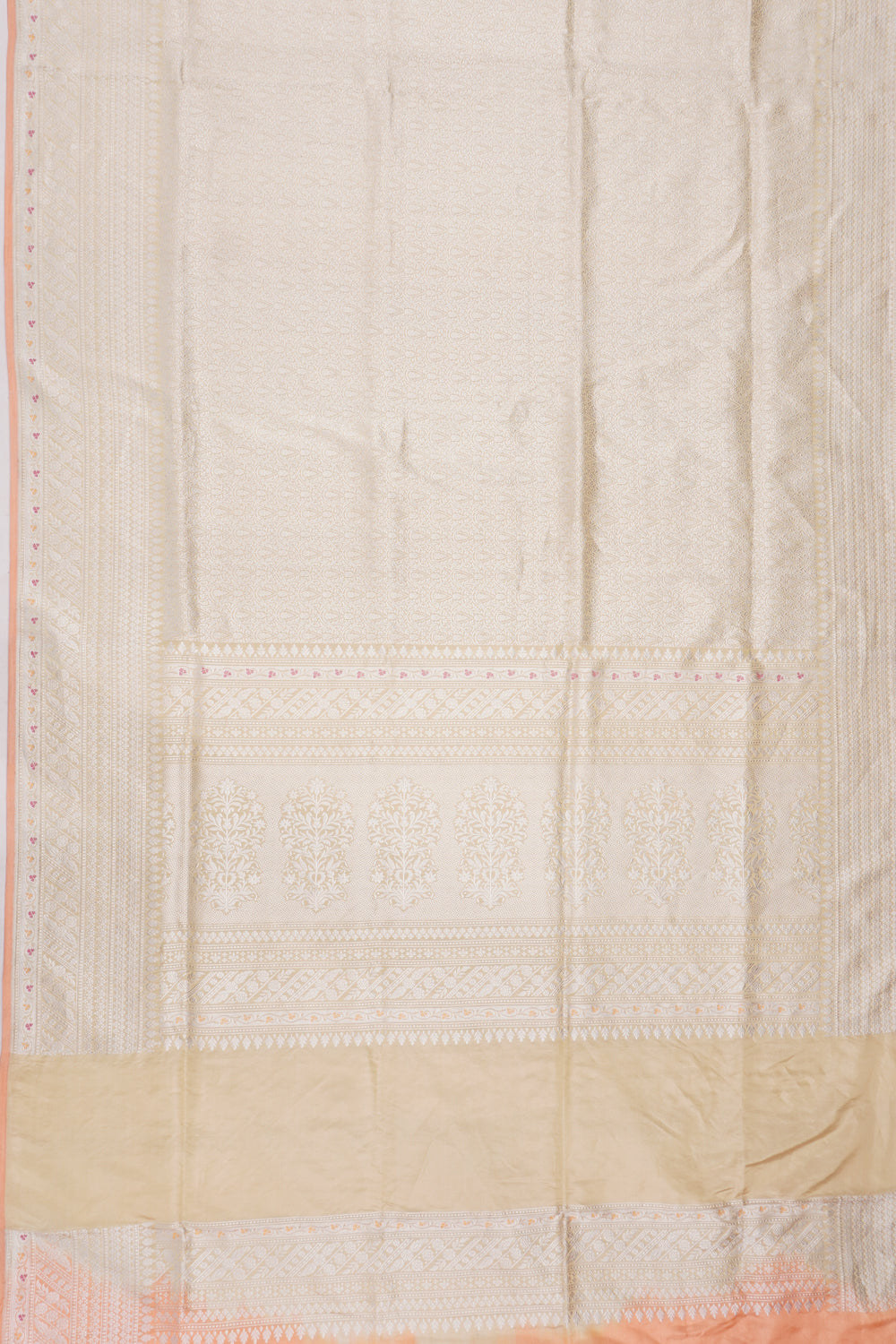 Banarasi Silk Brocade Cream Saree