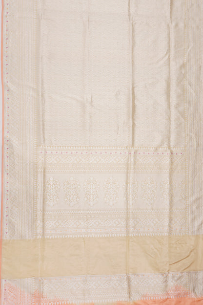 Banarasi Silk Brocade Cream Saree