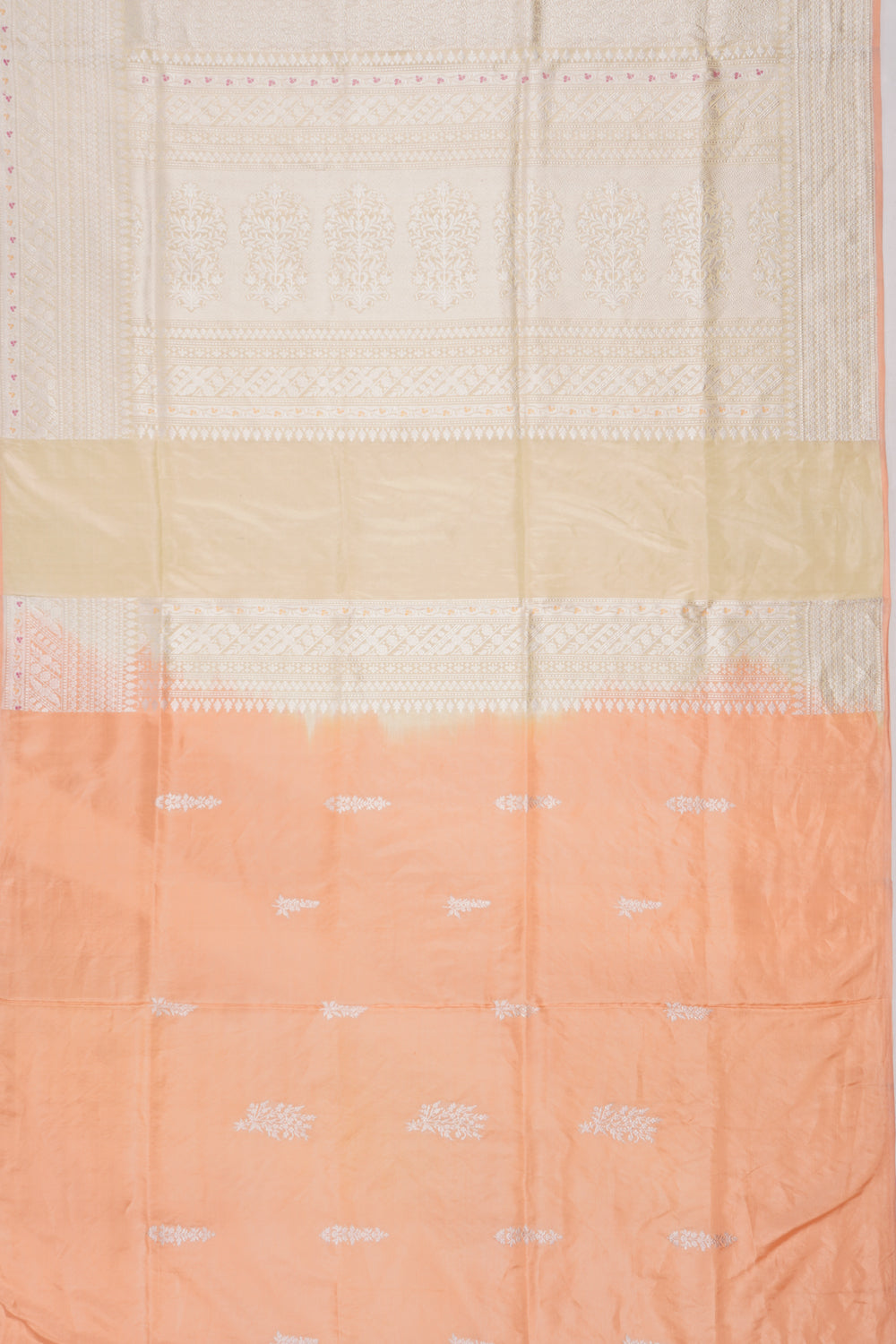 Banarasi Silk Brocade Cream Saree