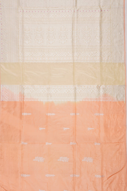 Banarasi Silk Brocade Cream Saree
