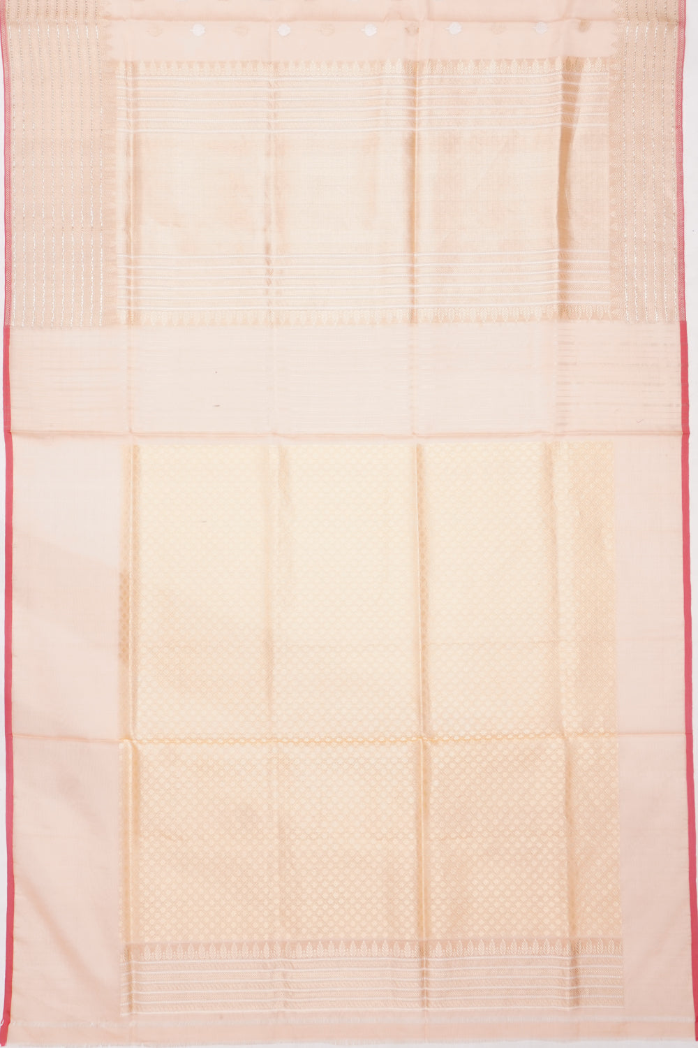Banarasi Kora Organza Butta Pastel Orange Saree