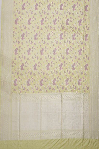 Banarasi Silk Jaal Pastel Green Saree