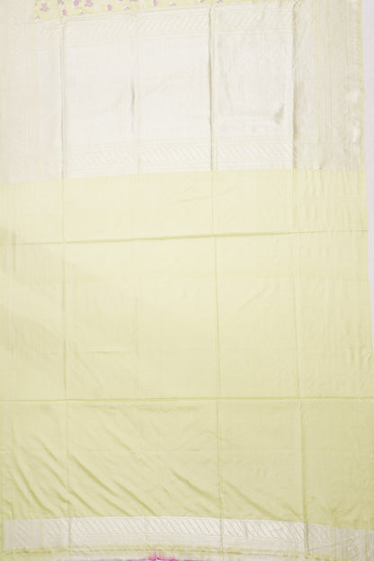 Banarasi Silk Jaal Pastel Green Saree