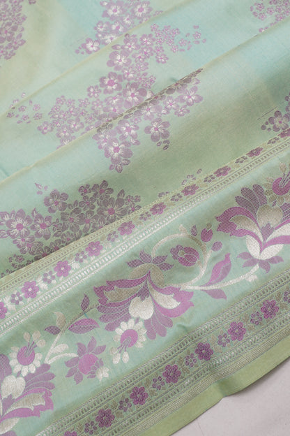 Banarasi SIlk Brocade Pastel Green Saree