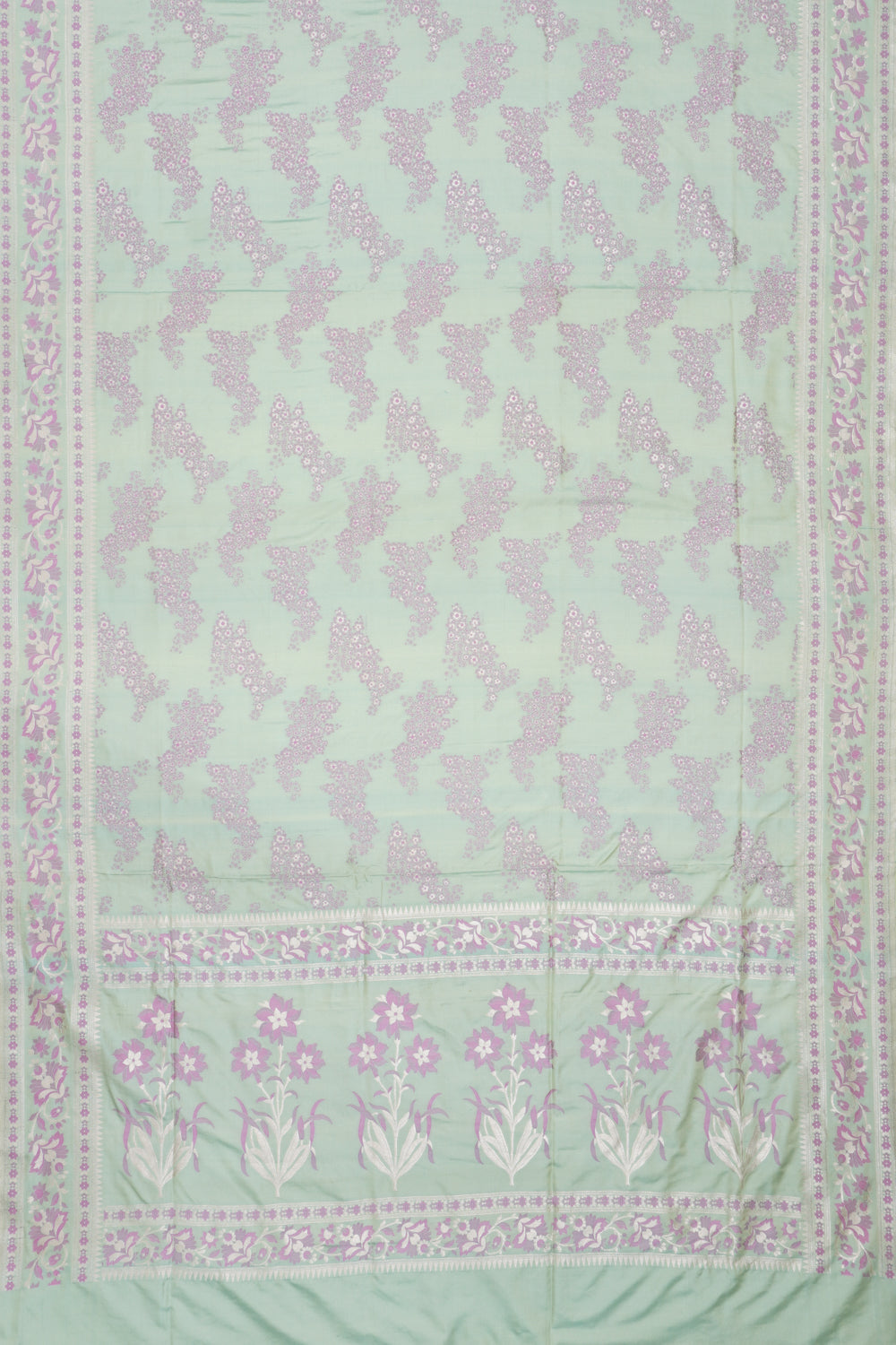 Banarasi SIlk Brocade Pastel Green Saree