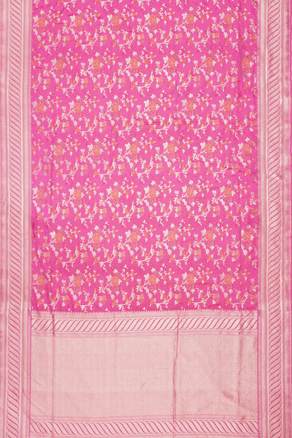 Banarasi Silk Brocade Pink Saree