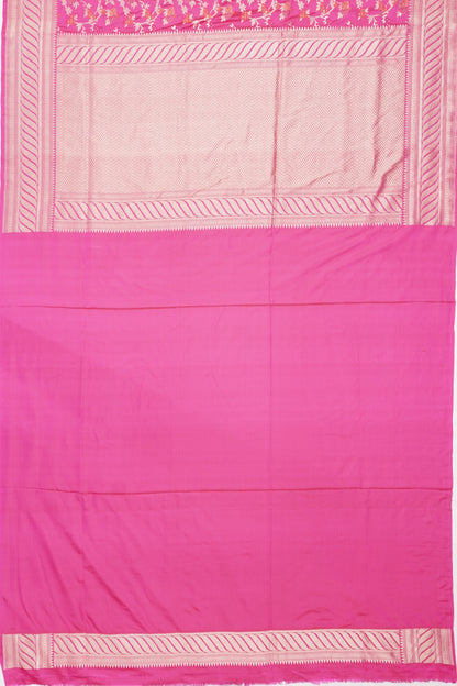 Banarasi Silk Brocade Pink Saree
