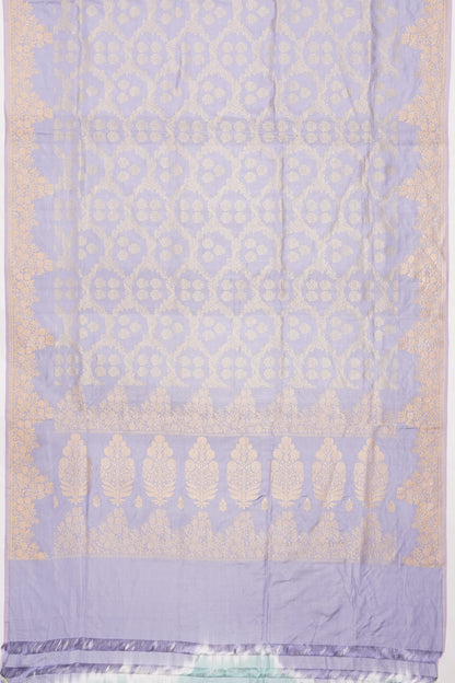 Banarasi Silk Tissue Brocade Lavender Saree