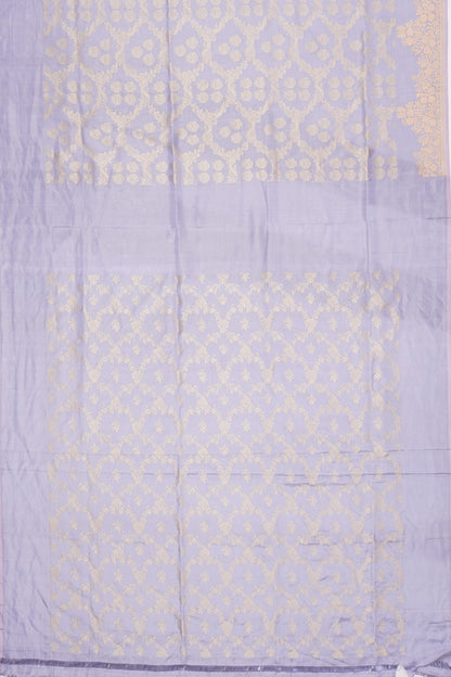 Banarasi Silk Tissue Brocade Lavender Saree