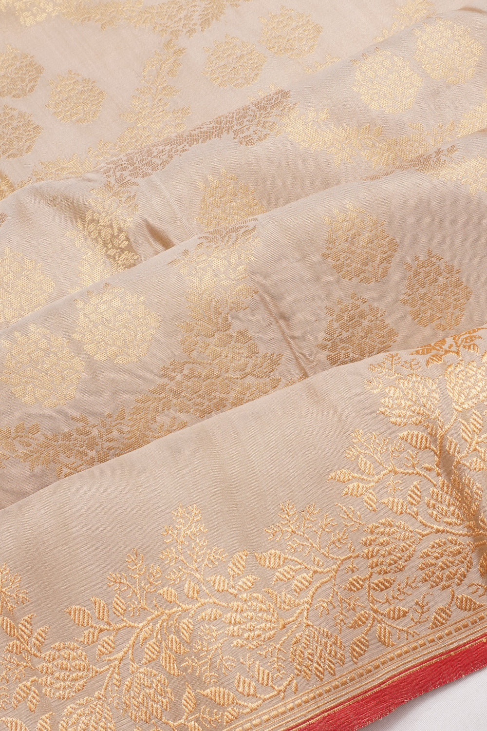 Banarasi Silk Brocade Cream Saree