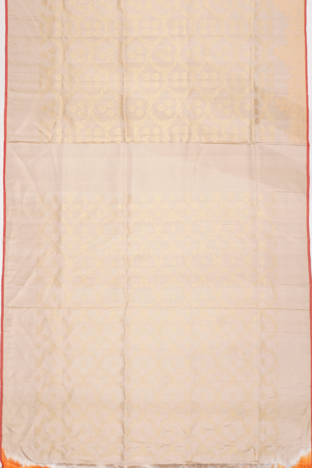Banarasi Silk Brocade Cream Saree