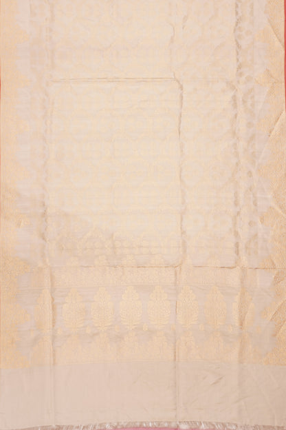 Banarasi Silk Brocade Cream Saree