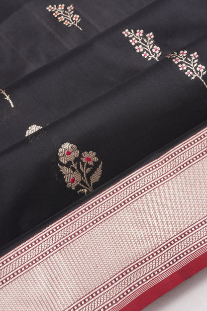 Banarasi Silk Butta Black Saree
