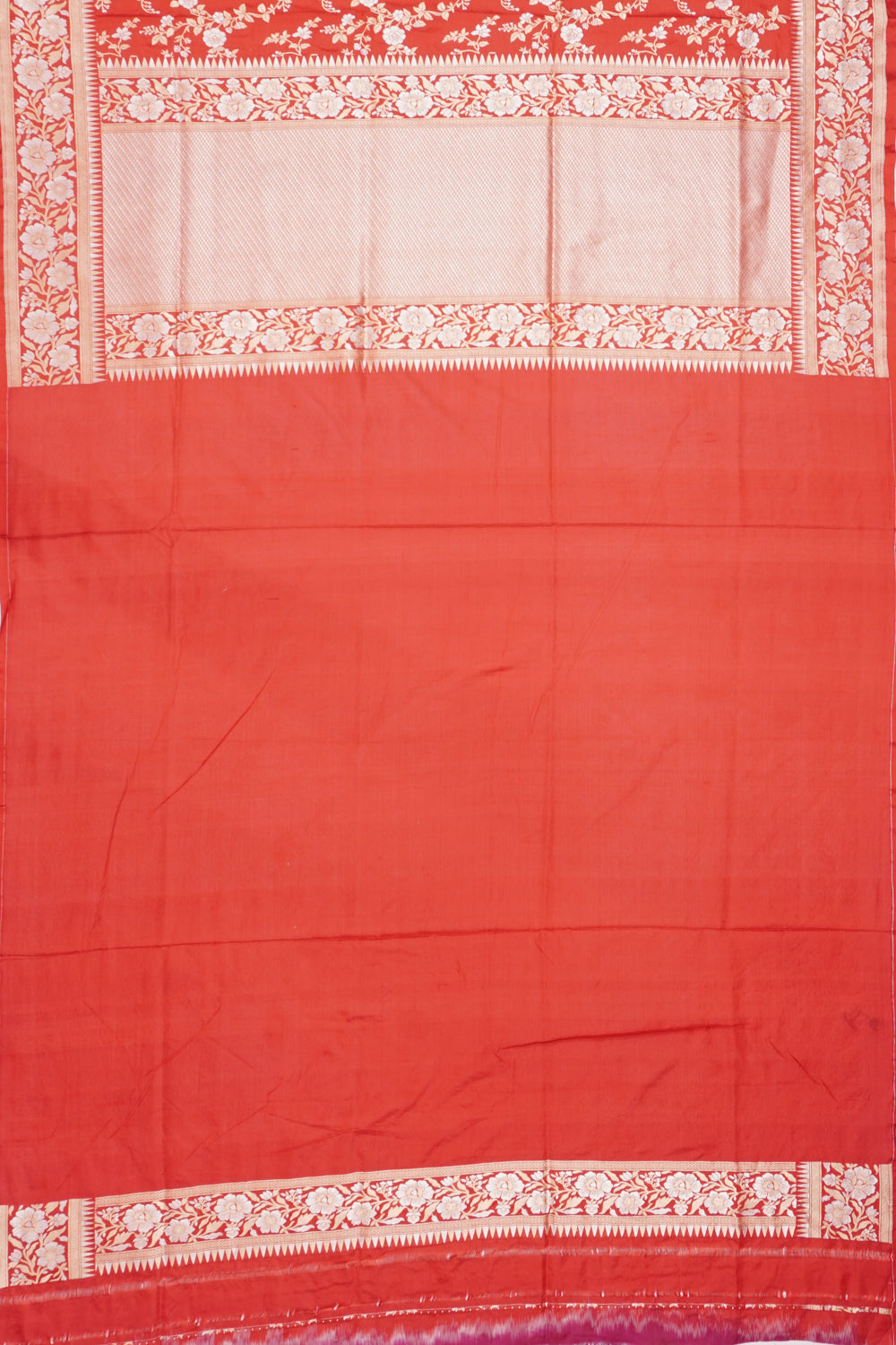Banarasi Silk Jaal Red Saree