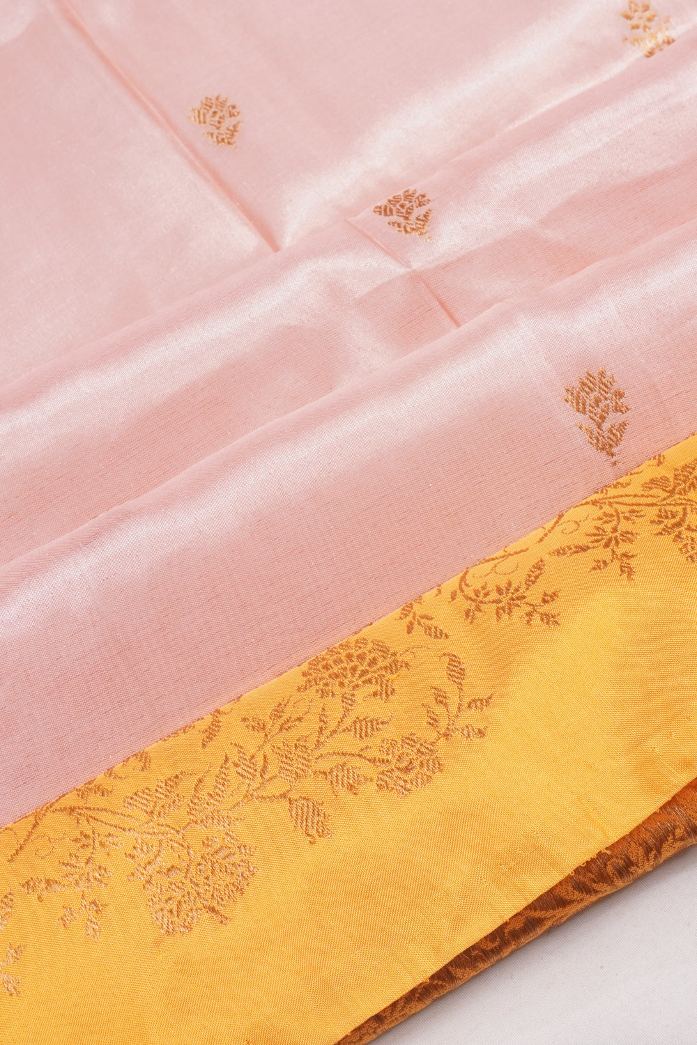 Banarasi Silk Tissue Butta Baby Pink Saree