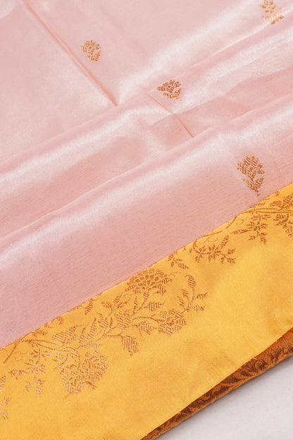 Banarasi Silk Tissue Butta Baby Pink Saree