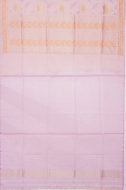 Banarasi Kora Organza Jaal Pink Saree