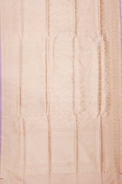 Banarasi Silk Brocade Pastel Orange Saree
