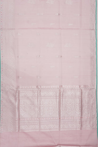 Banarasi Kora Organza Butta Baby Pink Saree