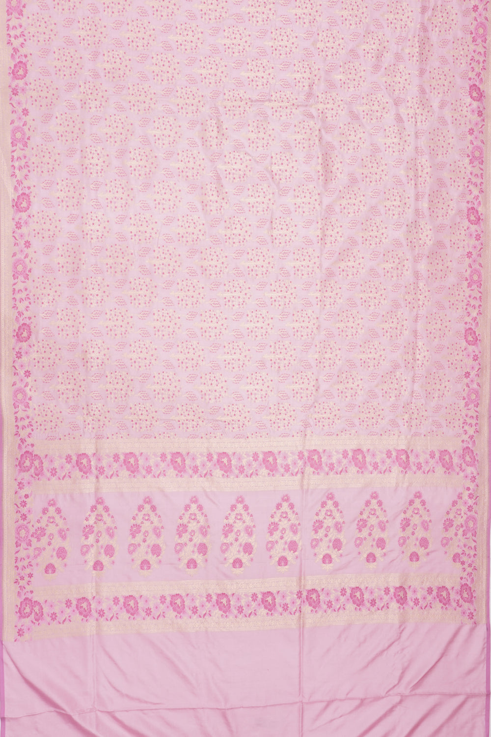 Banarasi Silk Brocade Baby Pink Saree