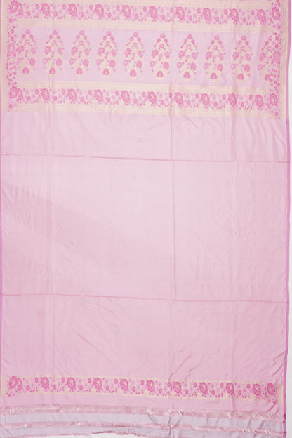 Banarasi Silk Brocade Baby Pink Saree