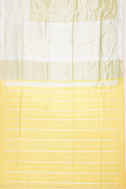 Banarasi Silk Tissue Plain Pista Green Saree