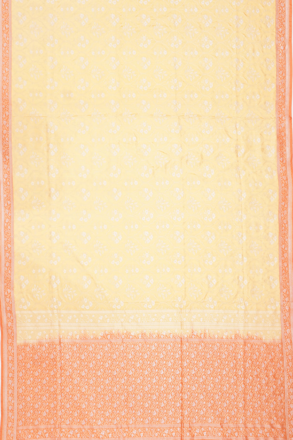 Banarasi Silk Brocade Yellow Saree