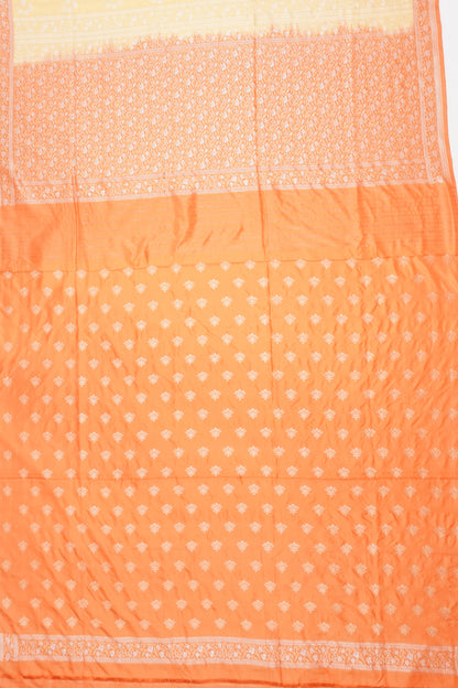 Banarasi Silk Brocade Yellow Saree