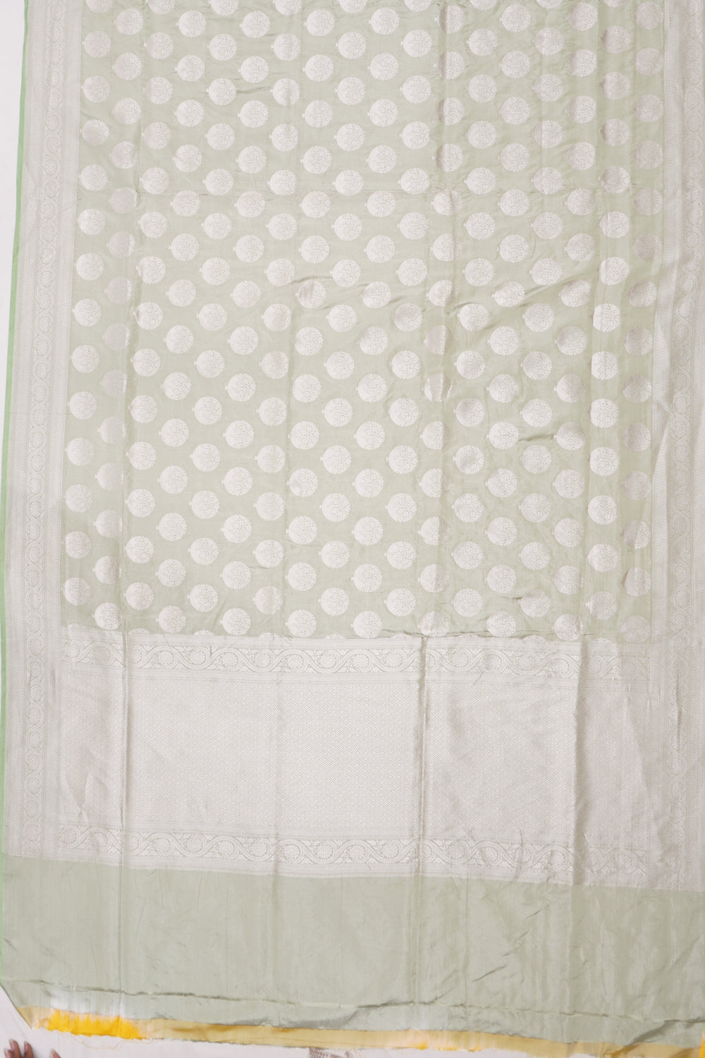 Banarasi Silk Tissue Butta Pista Green Saree