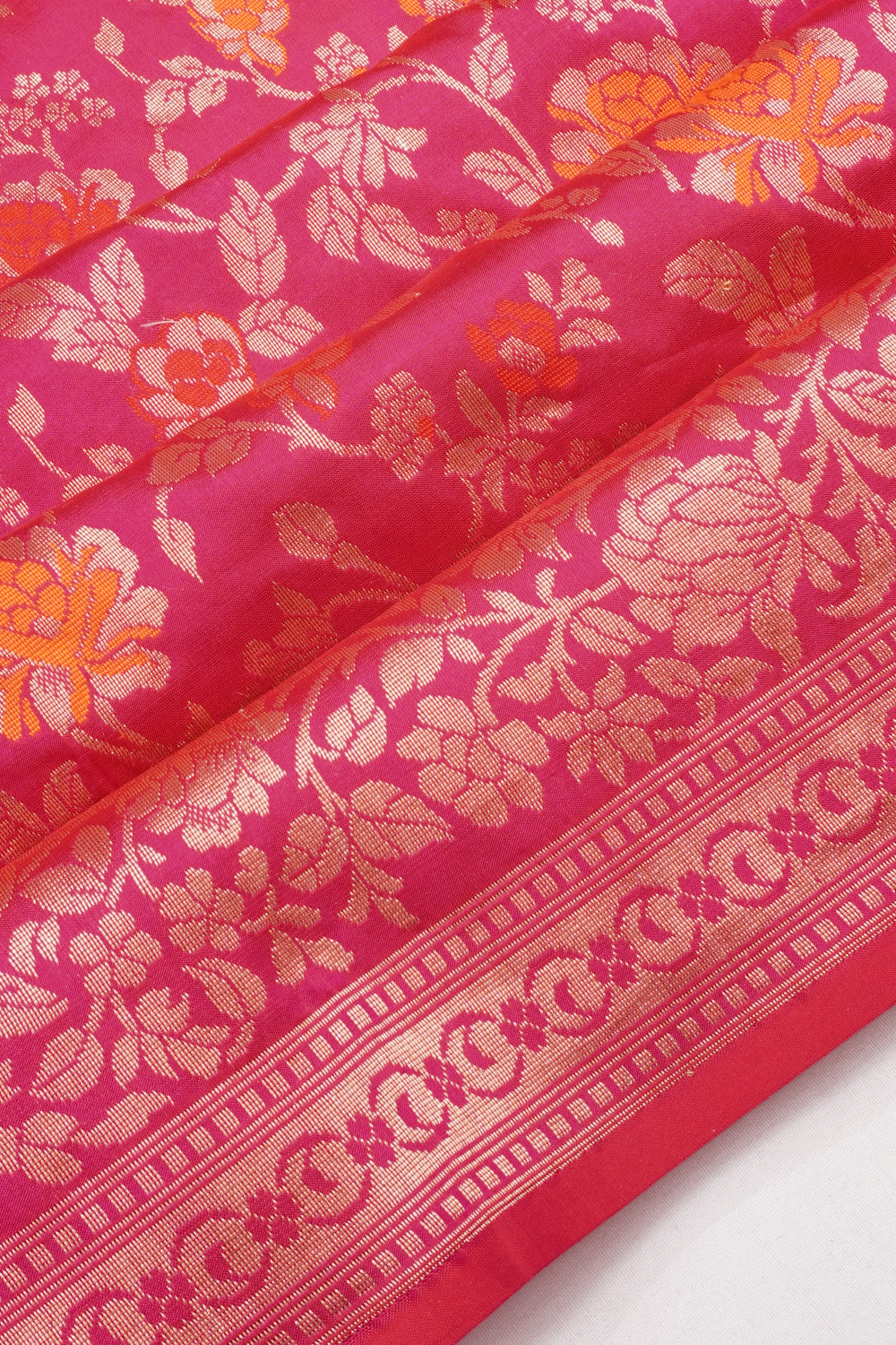 Banarasi Silk Brocade Pink Saree