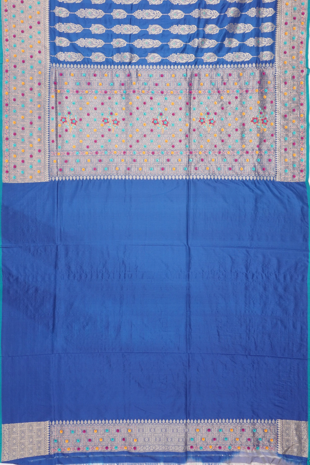 Banarasi Silk Brocade Blue Saree
