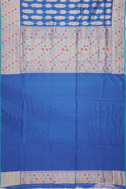 Banarasi Silk Brocade Blue Saree
