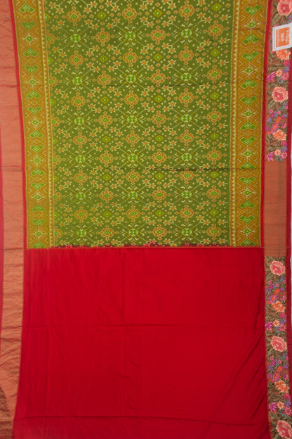 Pochampally Silk Ikat Pastel Green Saree
