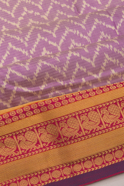 Kanchipuram Silk Ikat Lavender Saree