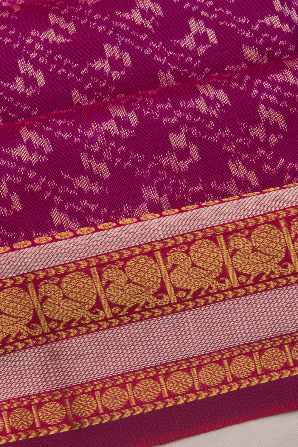 Kanchipuram Silk Ikat Purple Saree