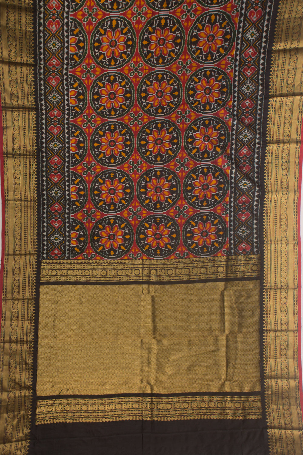 Kanchipuram Silk Ikat Black Saree