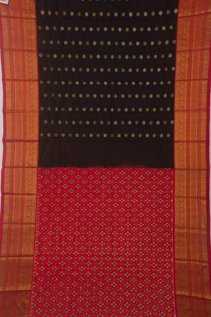 Kanchipuram Silk Butta Black Saree