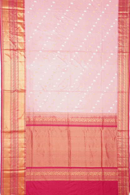 Kanchipuram Silk Butta Baby Pink Saree