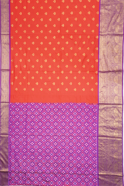 Kanchipuram Silk Butta Dual Tone Red Saree