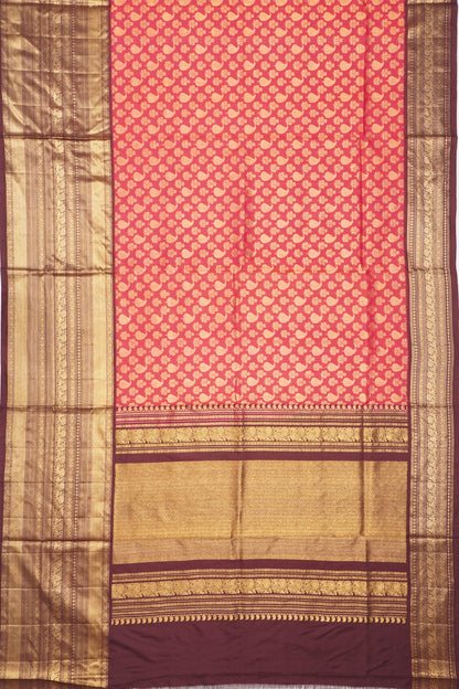 Kanchipuram SIlk Butta Rani Pink Saree